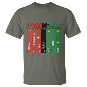 Light Of Kwanzaa T Shirt Nguzo Saba African Heritage Gift TS12 Military Green Print Your Wear