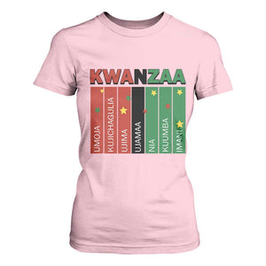 Light Of Kwanzaa T Shirt For Women Nguzo Saba African Heritage Gift TS12 Light Pink Print Your Wear