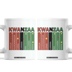 Light Of Kwanzaa Coffee Mug Nguzo Saba African Heritage Gift TS12 White Print Your Wear