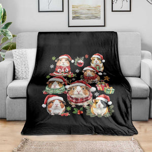 Funny Santa Cavy Squad Throw Blanket Christmas Guinea Pig Gift TS12 Print Your Wear