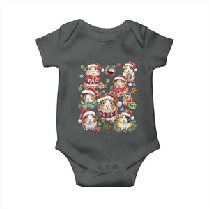 Funny Santa Cavy Squad Baby Onesie Christmas Guinea Pig Gift TS12 Dark Heather Print Your Wear