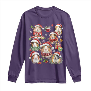 Funny Santa Cavy Squad Long Sleeve Shirt Christmas Guinea Pig Gift TS12 Purple Print Your Wear