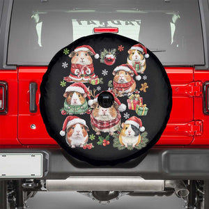Funny Santa Cavy Squad Spare Tire Cover Christmas Guinea Pig Gift TS12 Black Print Your Wear