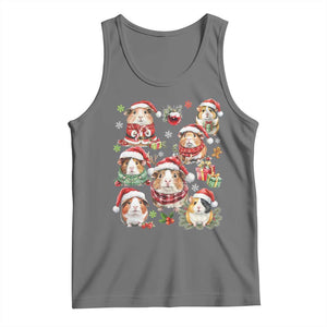 Funny Santa Cavy Squad Tank Top Christmas Guinea Pig Gift TS12 Black Heather Print Your Wear