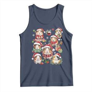 Funny Santa Cavy Squad Tank Top Christmas Guinea Pig Gift TS12 Navy Print Your Wear