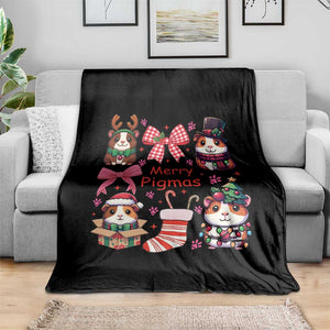 Merry Pigmas Throw Blanket Funny Guinea Pig Cavy Lover Holiday Gift TS12 Print Your Wear