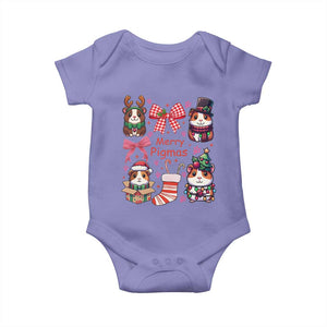 Merry Pigmas Baby Onesie Funny Guinea Pig Cavy Lover Holiday Gift TS12 Violet Print Your Wear