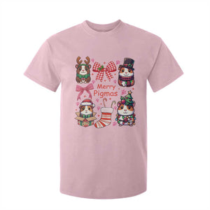 Merry Pigmas T Shirt For Kid Funny Guinea Pig Cavy Lover Holiday Gift TS12 Light Pink Print Your Wear