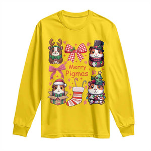 Merry Pigmas Long Sleeve Shirt Funny Guinea Pig Cavy Lover Holiday Gift TS12 Daisy Print Your Wear