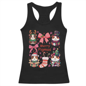 Merry Pigmas Racerback Tank Top Funny Guinea Pig Cavy Lover Holiday Gift TS12 Black Print Your Wear