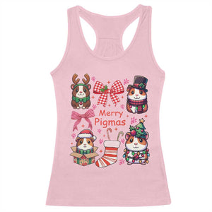 Merry Pigmas Racerback Tank Top Funny Guinea Pig Cavy Lover Holiday Gift TS12 Light Pink Print Your Wear