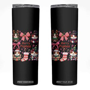 Merry Pigmas Skinny Tumbler Funny Guinea Pig Cavy Lover Holiday Gift TS12 Black Print Your Wear