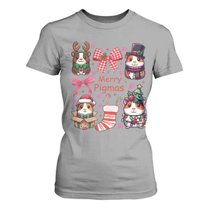 Merry Pigmas T Shirt For Women Funny Guinea Pig Cavy Lover Holiday Gift TS12 Sport Gray Print Your Wear