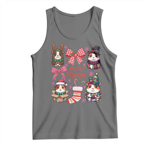 Merry Pigmas Tank Top Funny Guinea Pig Cavy Lover Holiday Gift TS12 Black Heather Print Your Wear