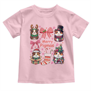 Merry Pigmas Toddler T Shirt Funny Guinea Pig Cavy Lover Holiday Gift TS12 Light Pink Print Your Wear