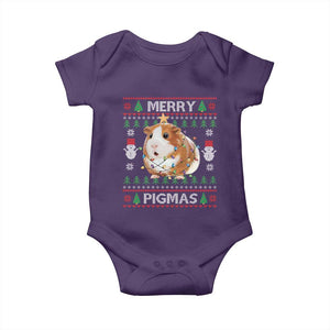 Merry Pigmas Ugly Christmas Baby Onesie Guinea Pig Lover TS12 Purple Print Your Wear