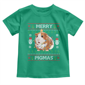 Merry Pigmas Ugly Christmas Toddler T Shirt Guinea Pig Lover TS12 Irish Green Print Your Wear