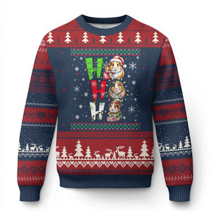 Funny Guinea Pig Ho Ho Ho Ugly Xmas Sweater Ugly Christmas Sweater Cute Pet Lover TS12 Navy Red Print Your Wear