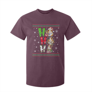 Funny Guinea Pig Ho Ho Ho Ugly Christmas Sweater T Shirt For Kid Cute Pet Lover TS12 Maroon Print Your Wear