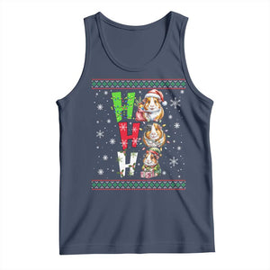 Funny Guinea Pig Ho Ho Ho Ugly Christmas Sweater Tank Top Cute Pet Lover TS12 Navy Print Your Wear