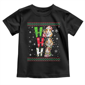 Funny Guinea Pig Ho Ho Ho Ugly Christmas Sweater Toddler T Shirt Cute Pet Lover TS12 Black Print Your Wear