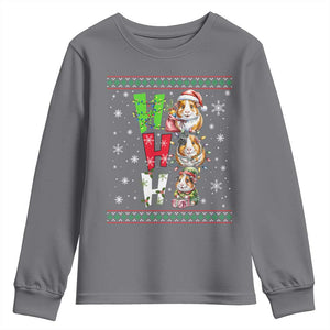 Funny Guinea Pig Ho Ho Ho Ugly Christmas Sweater Youth Sweatshirt Cute Pet Lover TS12 Charcoal Print Your Wear