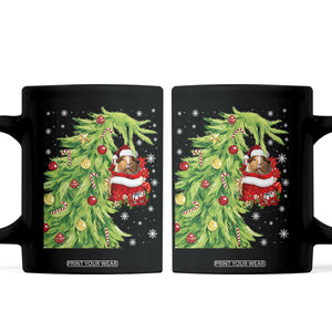 Funny Christmas Guinea In Green Hand Naughty Coffee Mug Cute Pet Lover Gift TS12 Black Print Your Wear