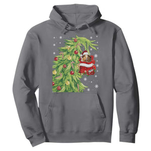 Funny Christmas Guinea In Green Hand Naughty Hoodie Cute Pet Lover Gift TS12 Charcoal Print Your Wear