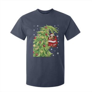 Funny Christmas Guinea In Green Hand Naughty T Shirt For Kid Cute Pet Lover Gift TS12 Navy Print Your Wear