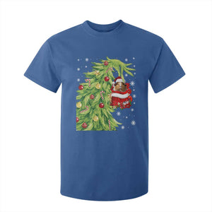 Funny Christmas Guinea In Green Hand Naughty T Shirt For Kid Cute Pet Lover Gift TS12 Royal Blue Print Your Wear