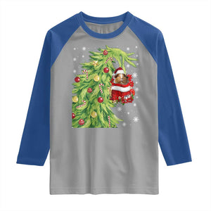 Funny Christmas Guinea In Green Hand Naughty Raglan Shirt Cute Pet Lover Gift TS12 Sport Gray Royal Print Your Wear
