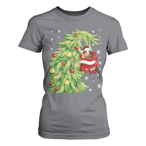 Funny Christmas Guinea In Green Hand Naughty T Shirt For Women Cute Pet Lover Gift TS12 Charcoal Print Your Wear