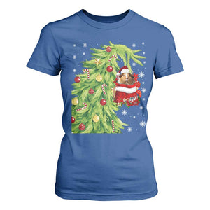 Funny Christmas Guinea In Green Hand Naughty T Shirt For Women Cute Pet Lover Gift TS12 Royal Blue Print Your Wear