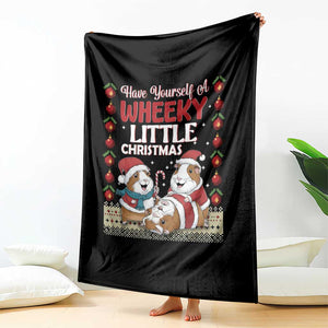 Have Yourself A Wheeky Little Christmas Throw Blanket Funny Guinea Pig Lover TS12 Print Your Wear