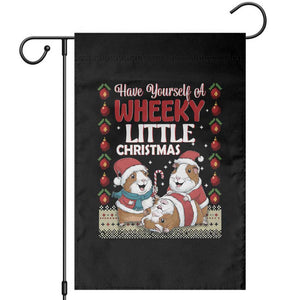 Have Yourself A Wheeky Little Christmas Garden Flag Funny Guinea Pig Lover TS12 Black Print Your Wear