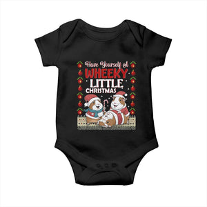 Have Yourself A Wheeky Little Christmas Baby Onesie Funny Guinea Pig Lover TS12 Black Print Your Wear