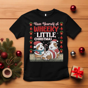 Have Yourself A Wheeky Little Christmas T Shirt Funny Guinea Pig Lover TS12 Black Print Your Wear