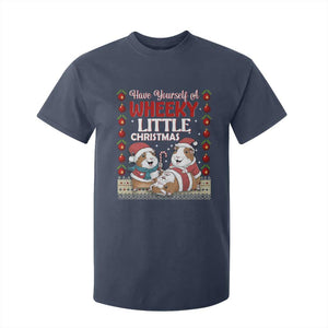 Have Yourself A Wheeky Little Christmas T Shirt For Kid Funny Guinea Pig Lover TS12 Navy Print Your Wear