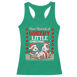 Have Yourself A Wheeky Little Christmas Racerback Tank Top Funny Guinea Pig Lover TS12 Irish Green Print Your Wear