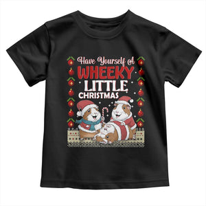 Have Yourself A Wheeky Little Christmas Toddler T Shirt Funny Guinea Pig Lover TS12 Black Print Your Wear