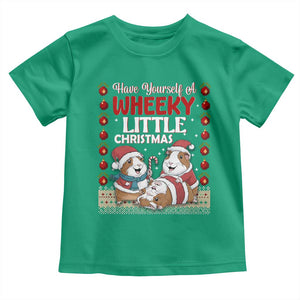 Have Yourself A Wheeky Little Christmas Toddler T Shirt Funny Guinea Pig Lover TS12 Irish Green Print Your Wear