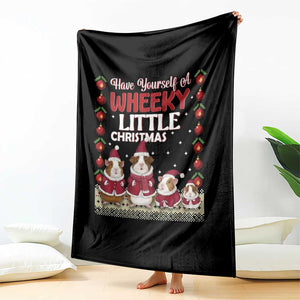 Christmas Guinea Pig Lover Throw Blanket Have Yourself A Wheeky Little TS12 Print Your Wear