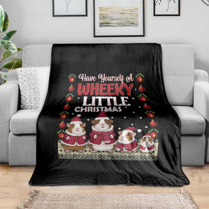 Christmas Guinea Pig Lover Throw Blanket Have Yourself A Wheeky Little TS12 Print Your Wear