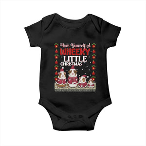 Christmas Guinea Pig Lover Baby Onesie Have Yourself A Wheeky Little TS12 Black Print Your Wear
