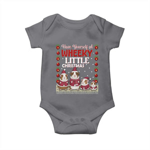 Christmas Guinea Pig Lover Baby Onesie Have Yourself A Wheeky Little TS12 Charcoal Print Your Wear
