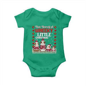 Christmas Guinea Pig Lover Baby Onesie Have Yourself A Wheeky Little TS12 Irish Green Print Your Wear