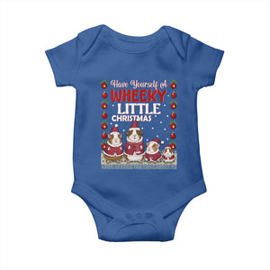 Christmas Guinea Pig Lover Baby Onesie Have Yourself A Wheeky Little TS12 Royal Blue Print Your Wear