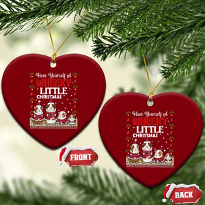 Christmas Guinea Pig Lover Ceramic Ornament Have Yourself A Wheeky Little TS12 Print Your Wear