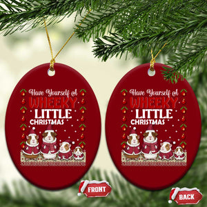 Christmas Guinea Pig Lover Ceramic Ornament Have Yourself A Wheeky Little TS12 Print Your Wear