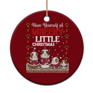 Christmas Guinea Pig Lover Ceramic Ornament Have Yourself A Wheeky Little TS12 1pc Red Print Your Wear